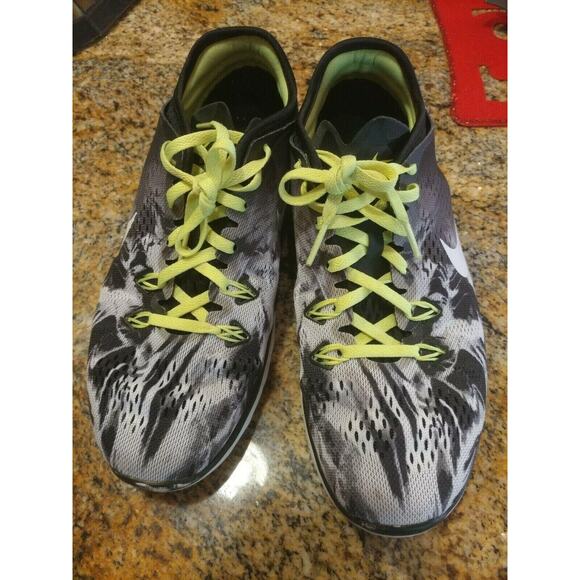 Nike Free 5.0 TR Fit 5 Womens Training Shoes Black/Volt 704695-014 Size US 8 - Picture 3 of 11